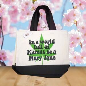 Custom Dont be a Karen be a Mary Jane Large Canvas Tote Bag 420